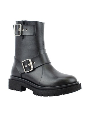 Bota arriba del tobillo de piel para mujer Bota arriba del tobillo de piel para mujer