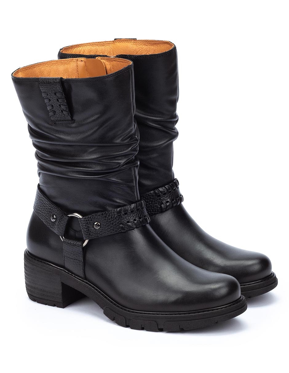 Bota media pierna Pikolinos de piel para mujer