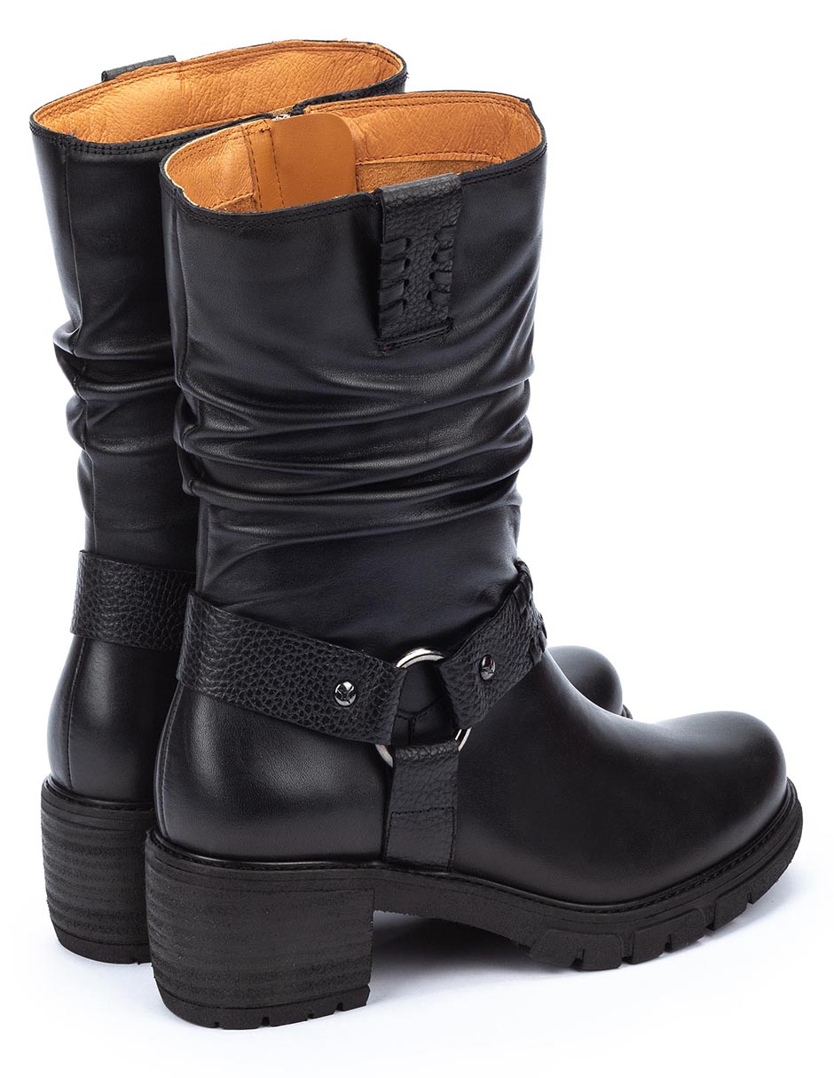 Bota media pierna Pikolinos de piel para mujer