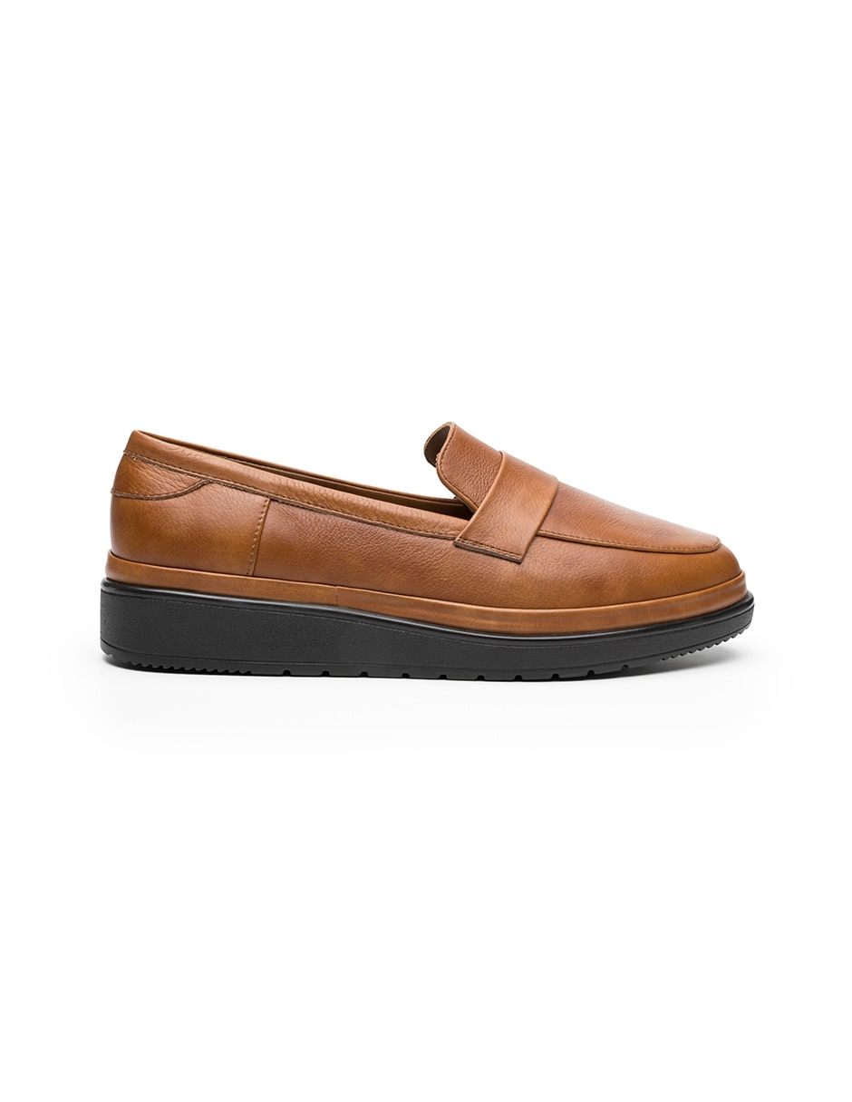 Mocasín de piel para mujer