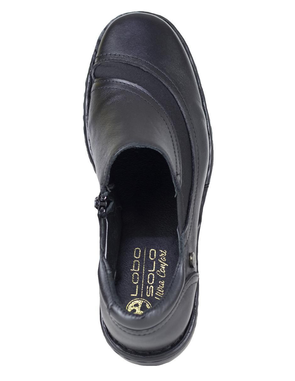 Zapato de plataforma lobo solo punta redonda