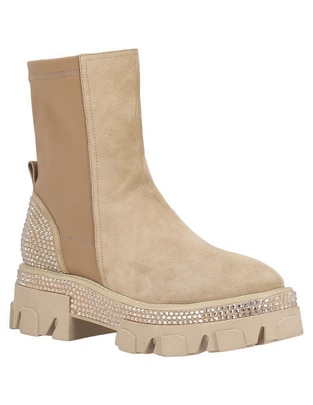 Bota arriba del tobillo de piel para mujer