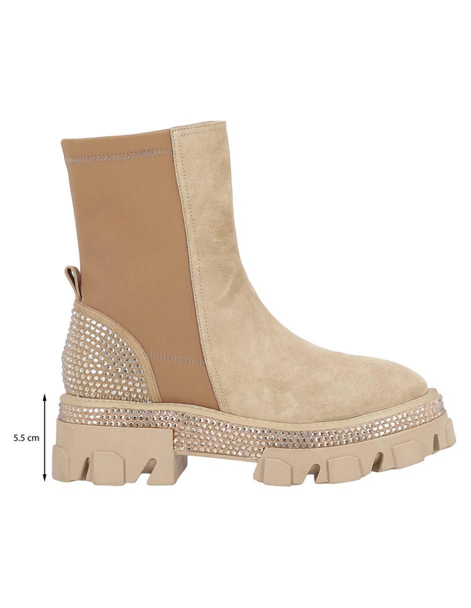 Bota arriba del tobillo de piel para mujer 7
