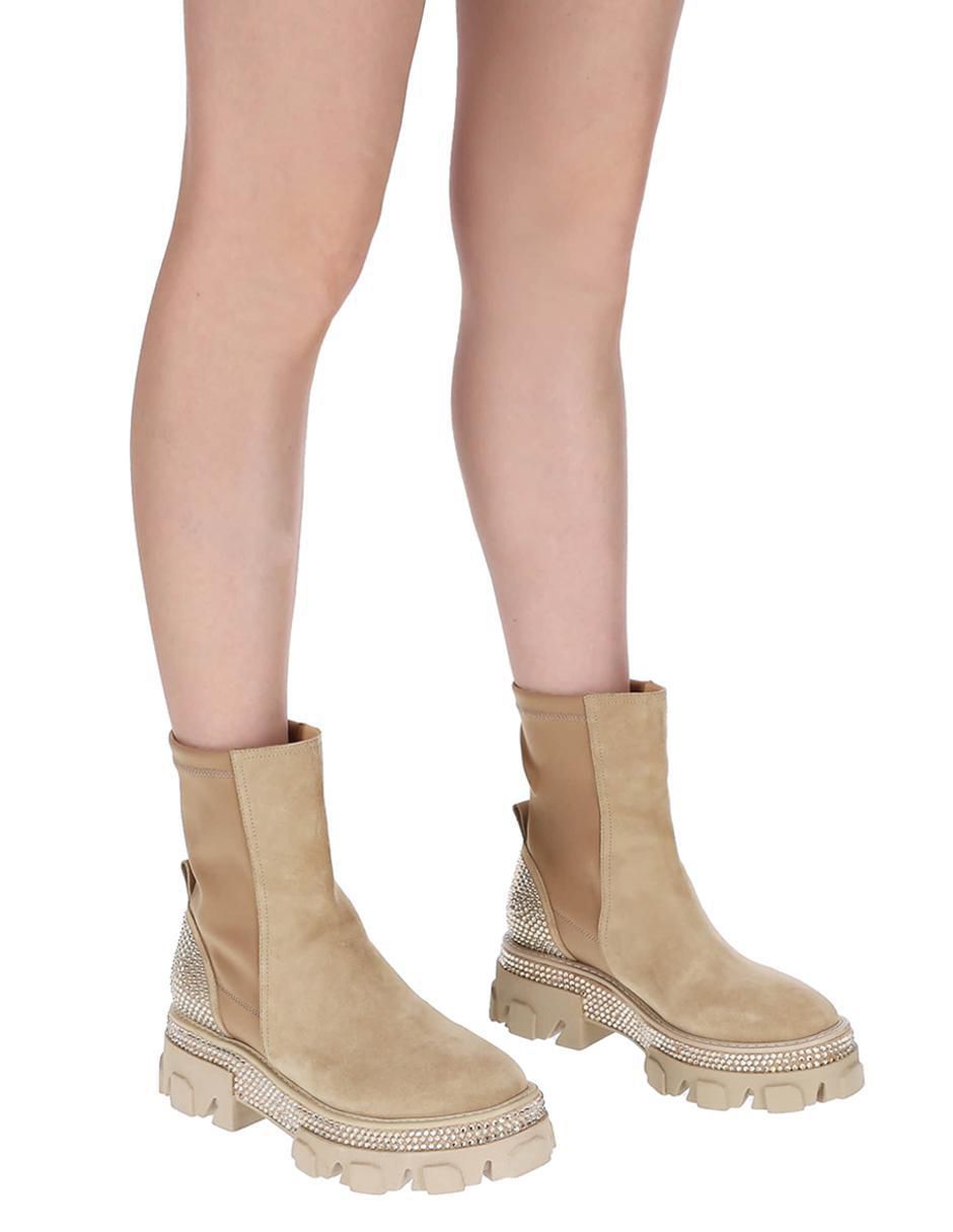 Bota arriba del tobillo de piel para mujer 6