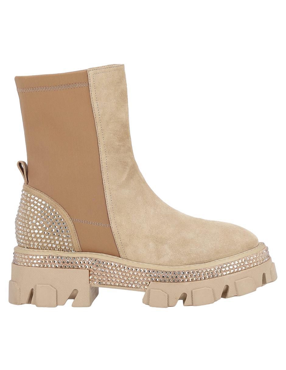 Bota arriba del tobillo de piel para mujer 3