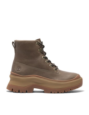 Bota arriba del tobillo de piel para mujer Bota arriba del tobillo de piel para mujer