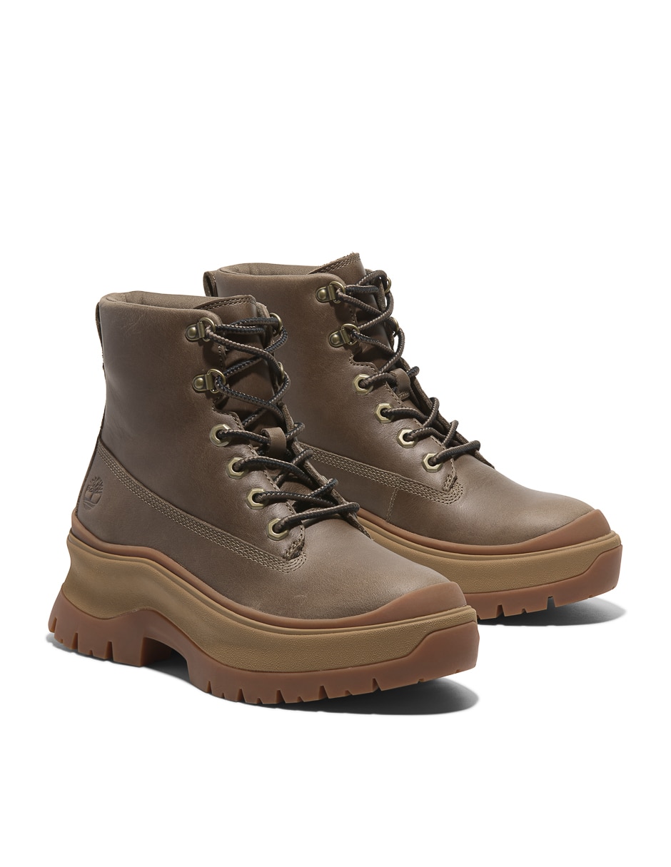 Bota arriba del tobillo de piel para mujer 4