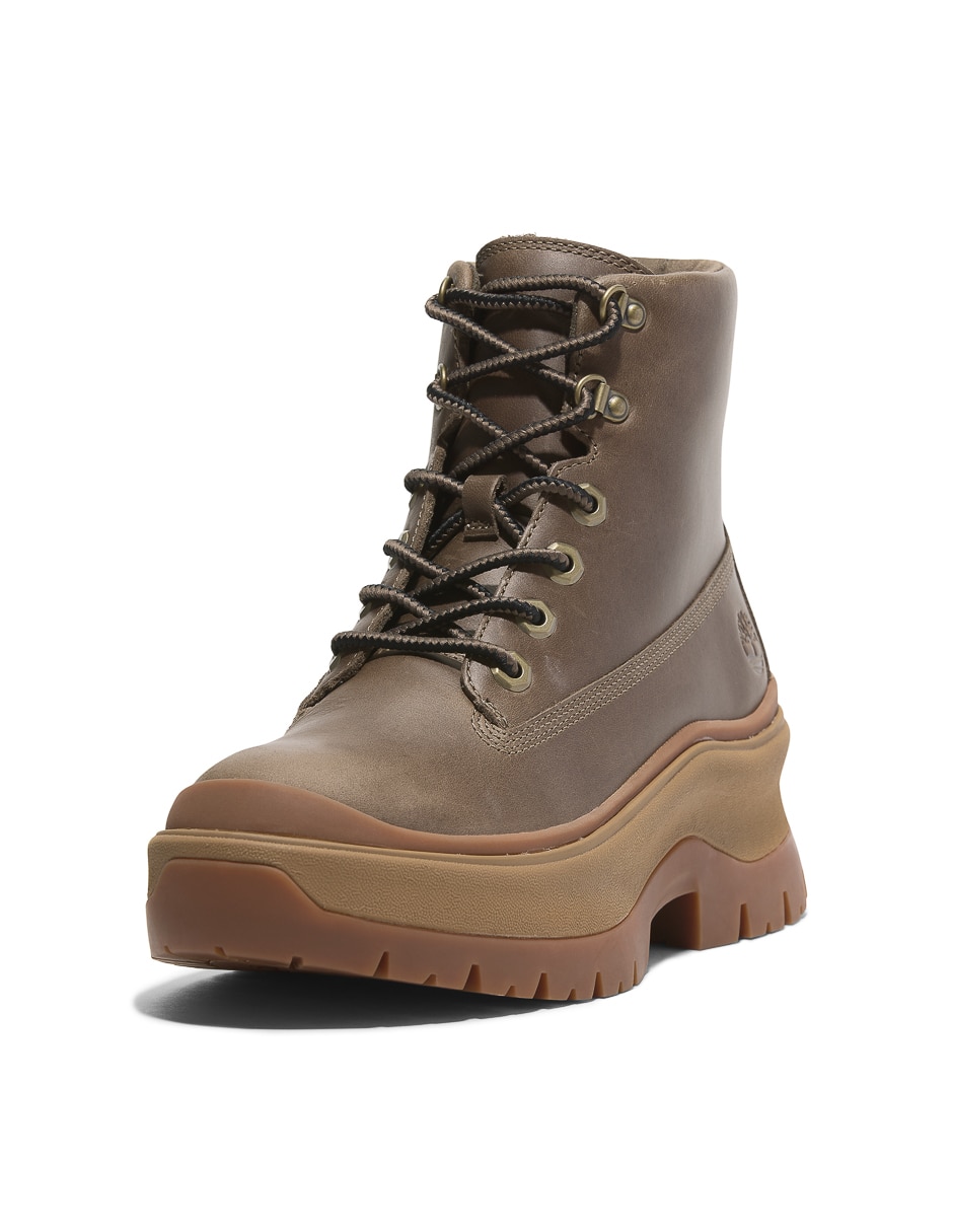 Bota arriba del tobillo de piel para mujer 9