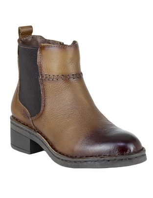 Bota arriba del tobillo de piel para mujer Bota arriba del tobillo de piel para mujer