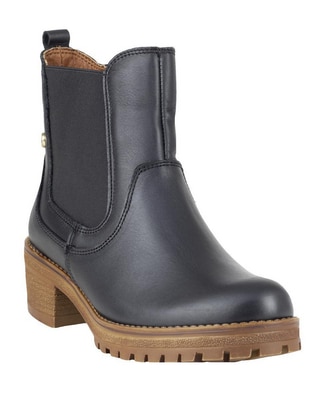 Bota arriba del tobillo de piel para mujer Bota arriba del tobillo de piel para mujer