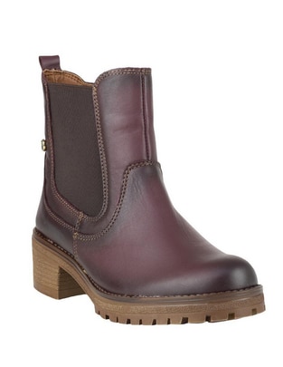 Bota arriba del tobillo de piel para mujer Bota arriba del tobillo de piel para mujer