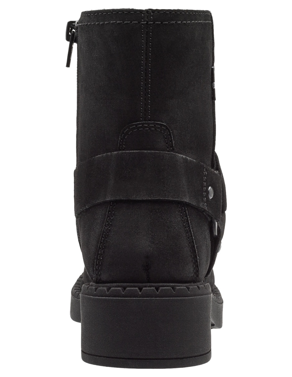 Bota arriba del tobillo levis de piel para mujer