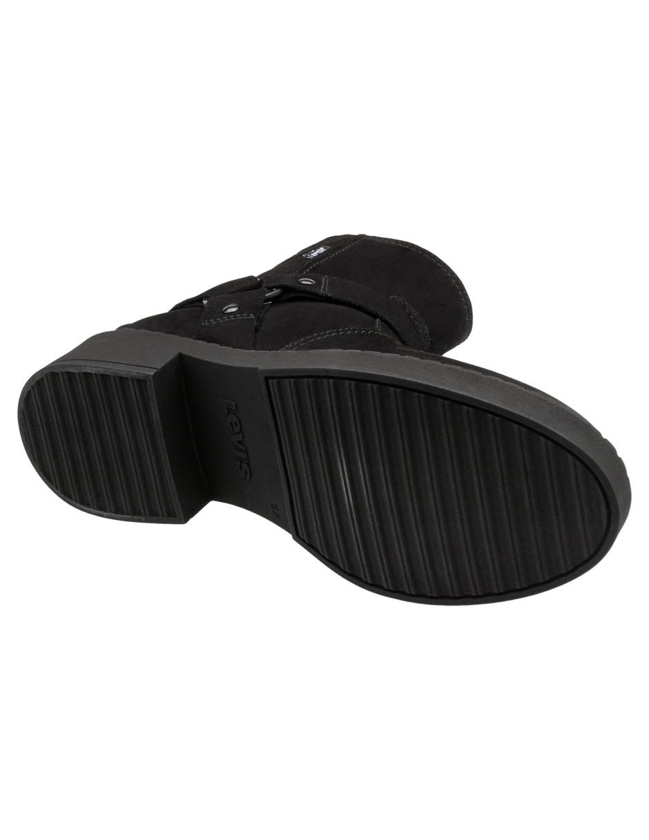 Bota arriba del tobillo levis de piel para mujer