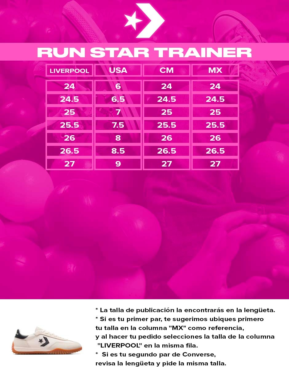Tenis Run Star Trainer Ox Egret/Black/Honey para mujer 23