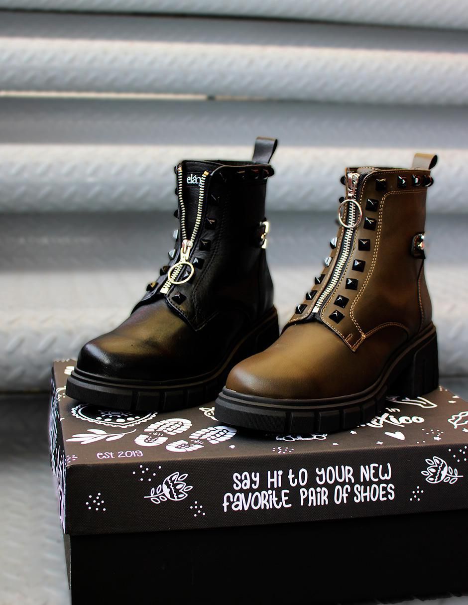 Bota arriba del tobillo Elán Choose Your Way de piel para mujer