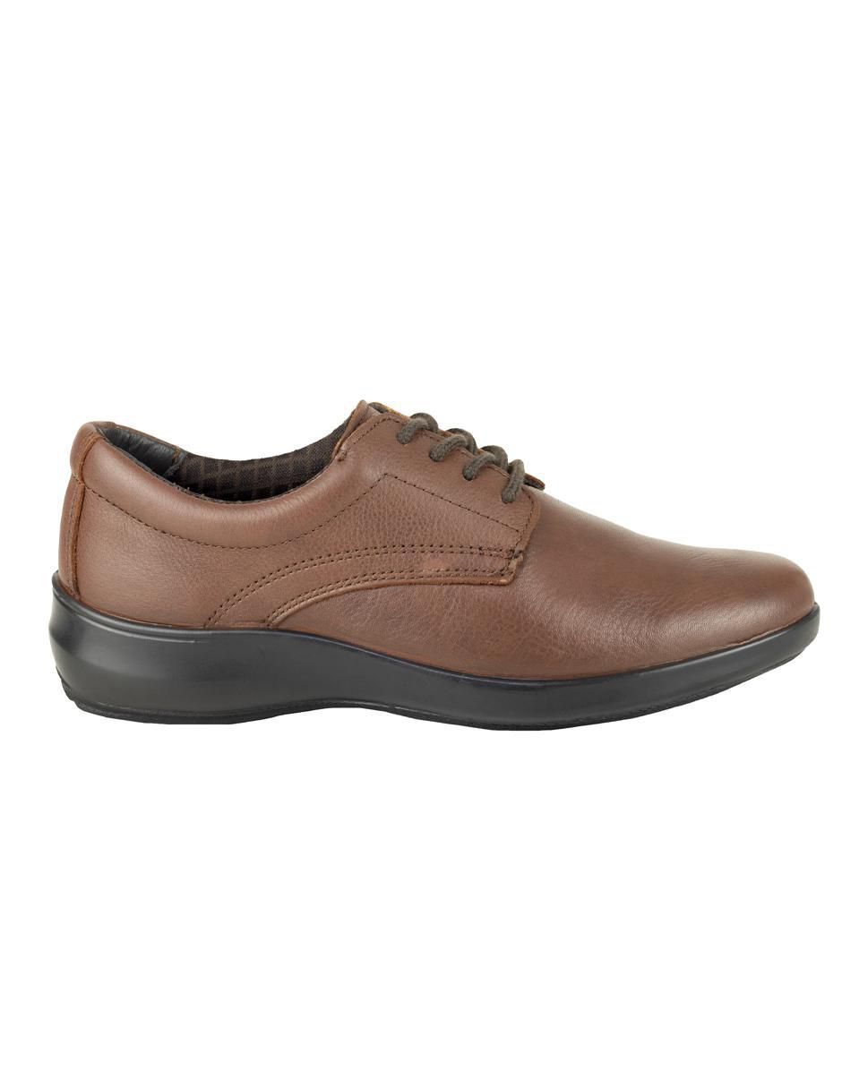 Zapato Verde Tabaco de piel para mujer