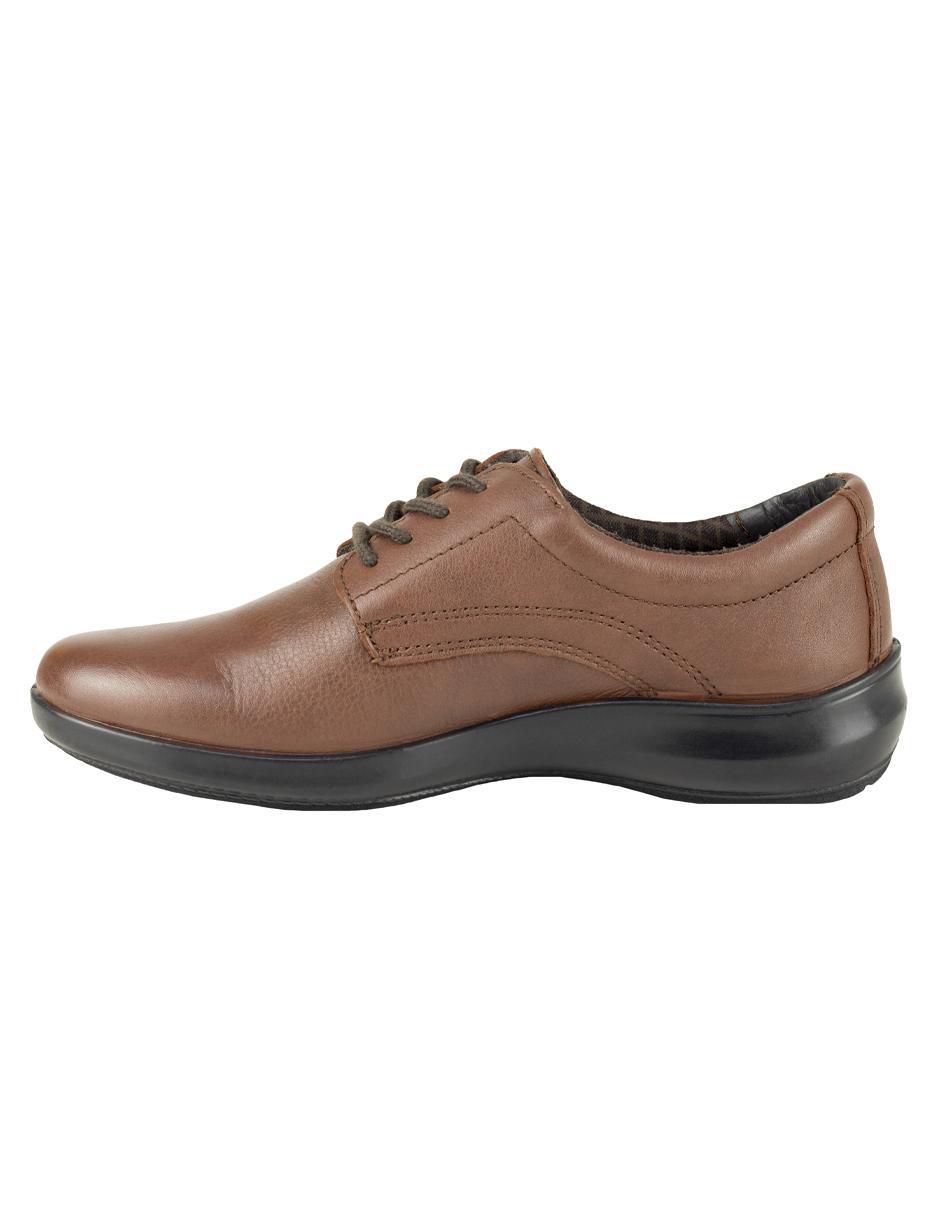 Zapato Verde Tabaco de piel para mujer
