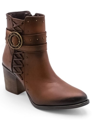 Bota arriba del tobillo de piel para mujer Bota arriba del tobillo de piel para mujer