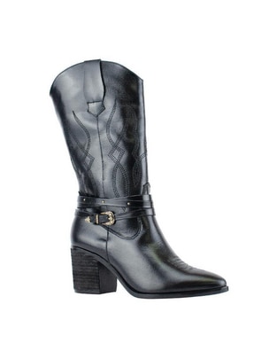 Bota arriba del tobillo de piel para mujer Bota arriba del tobillo de piel para mujer