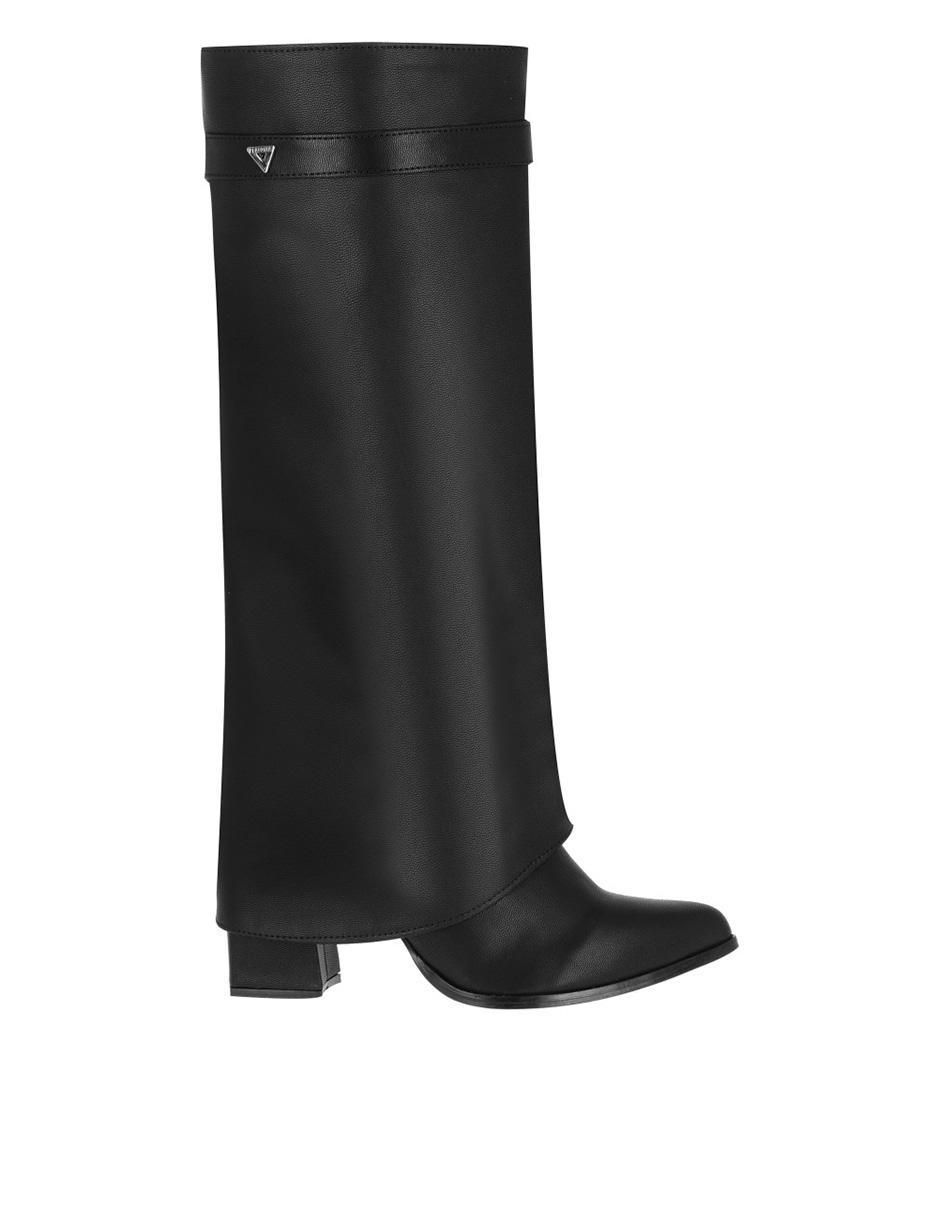 Bota abajo de la rodilla de piel para mujer 5
