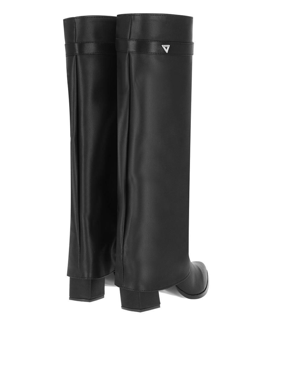 Bota abajo de la rodilla de piel para mujer 4