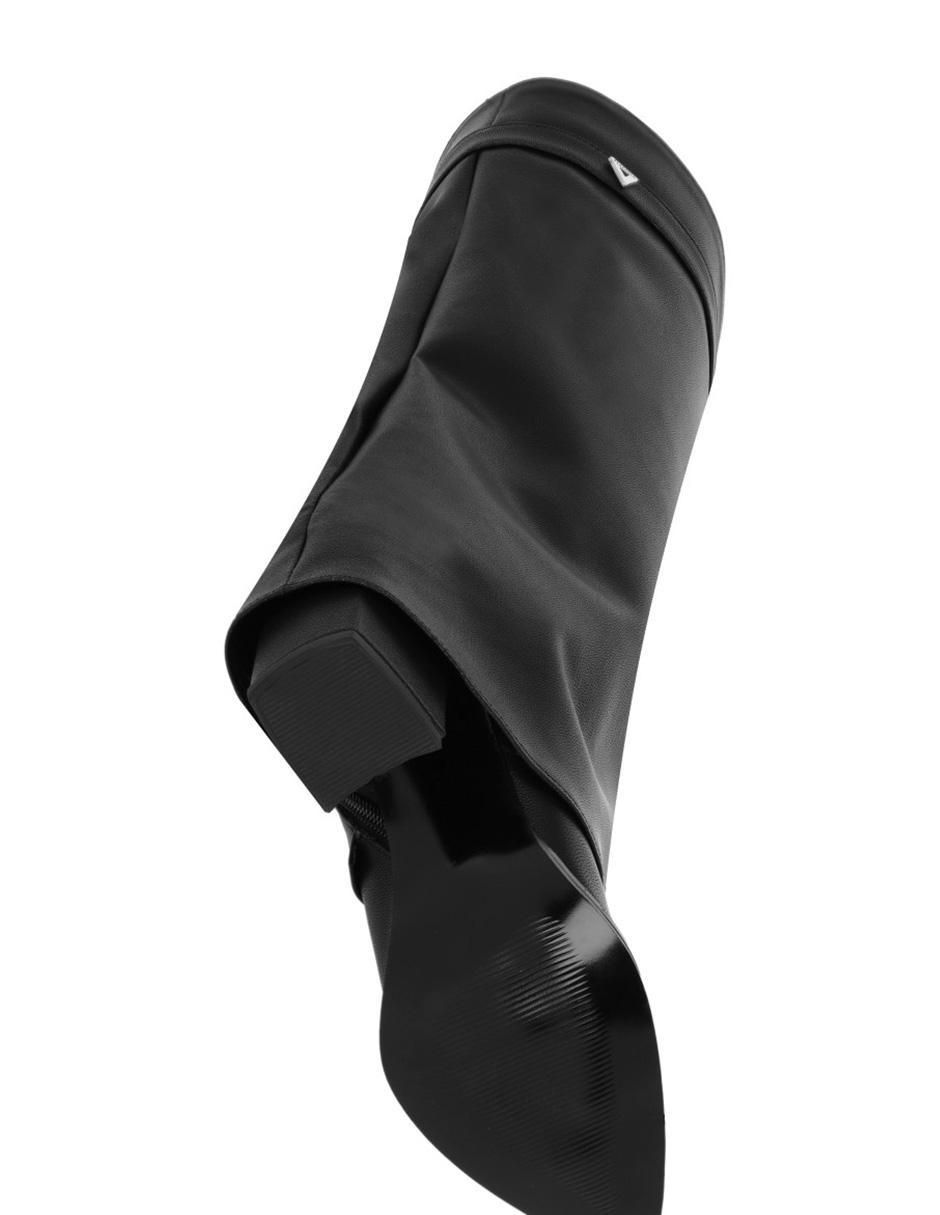 Bota abajo de la rodilla de piel para mujer 6