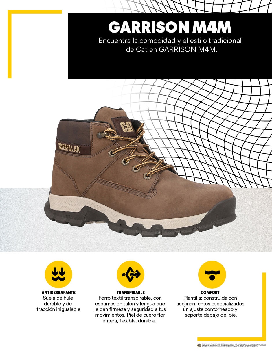 Bota arriba del tobillo Caterpillar Wilson de piel para mujer