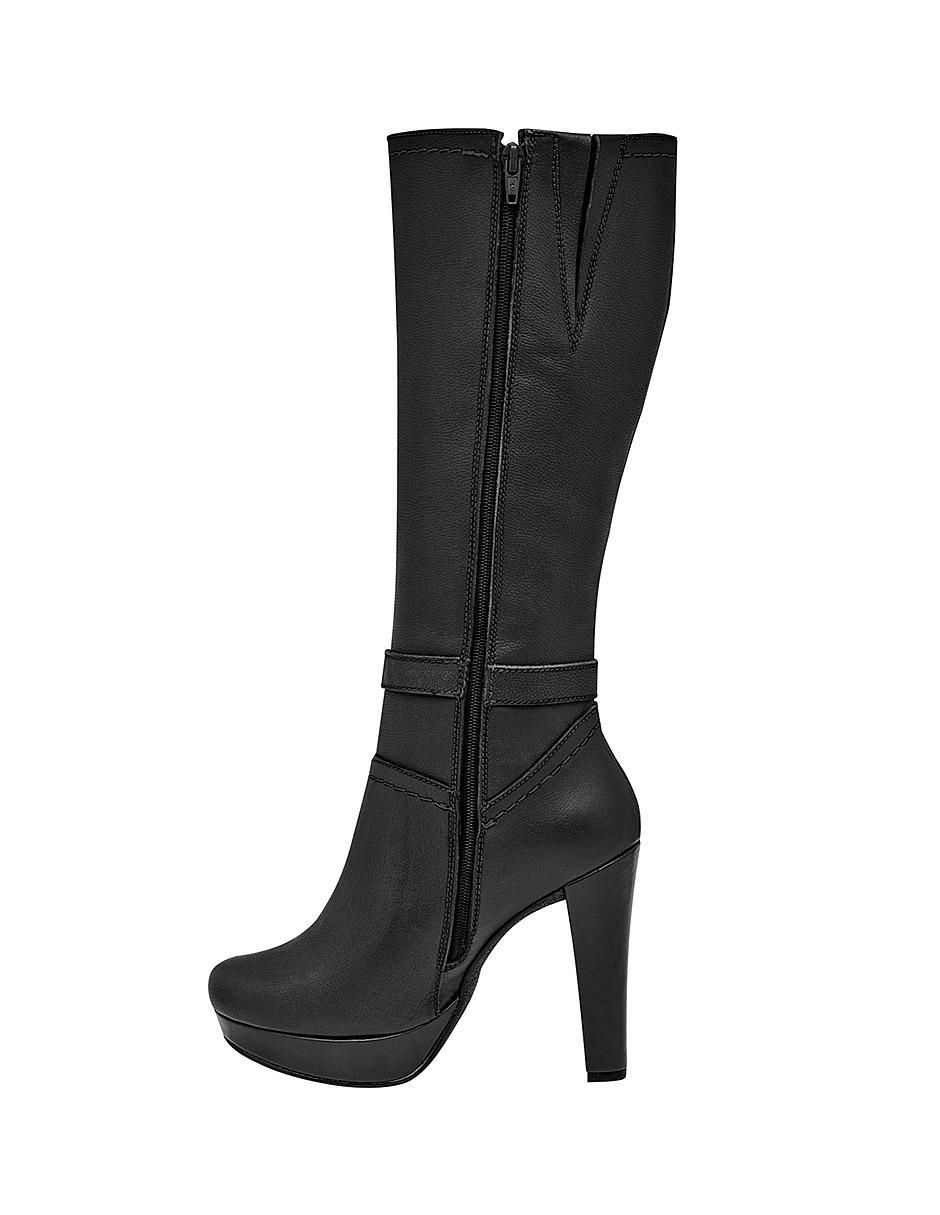 Bota abajo de la rodilla Seducta de piel para mujer