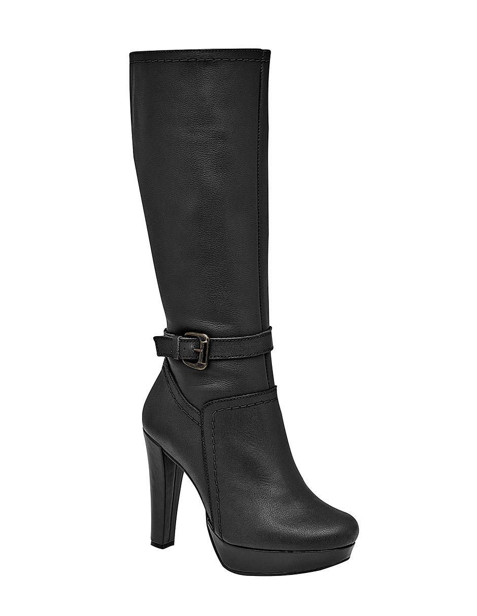 Bota abajo de la rodilla Seducta de piel para mujer