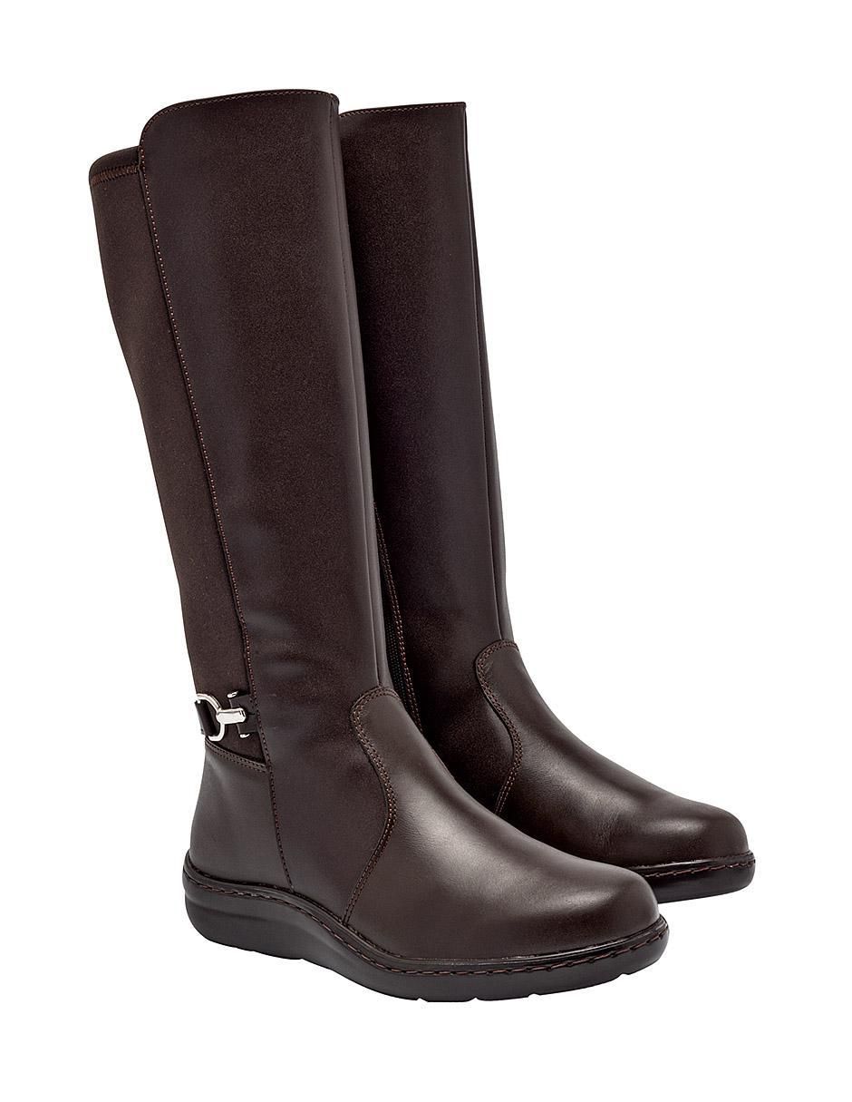 Bota abajo de la rodilla Green Love de piel para mujer