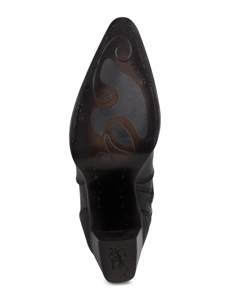 Bota cowboy arriba del tobillo Franco de piel para mujer 4
