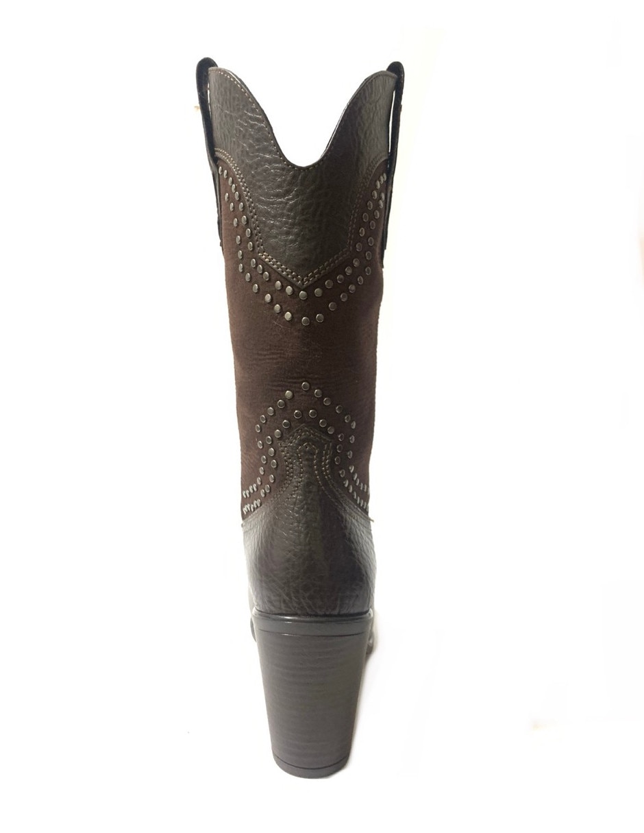 Bota abajo de la rodilla de piel para mujer 2