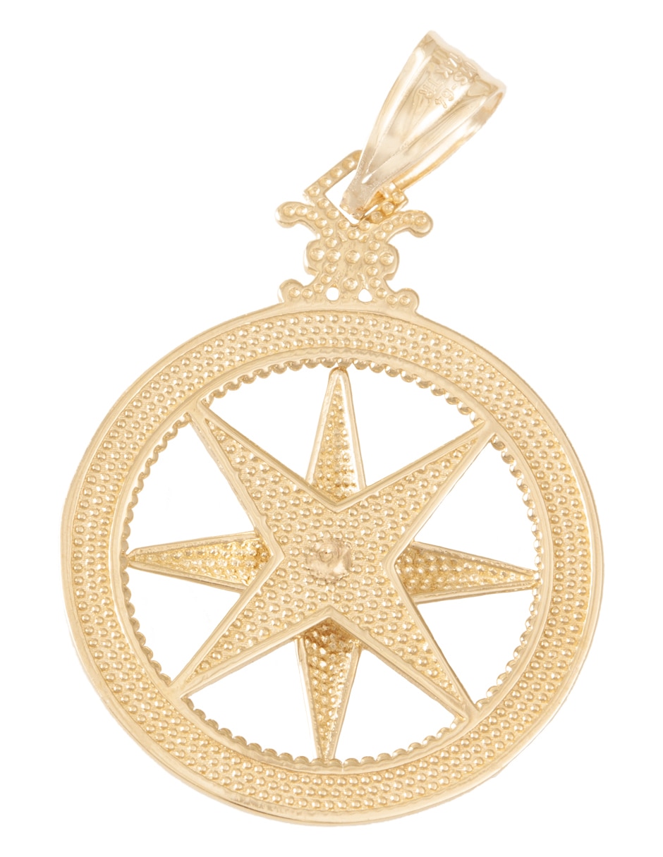 Dije de brújula de oro 14 K Dije de brújula de oro 14 K
