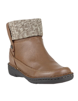 Bota arriba del tobillo de piel para mujer Bota arriba del tobillo de piel para mujer