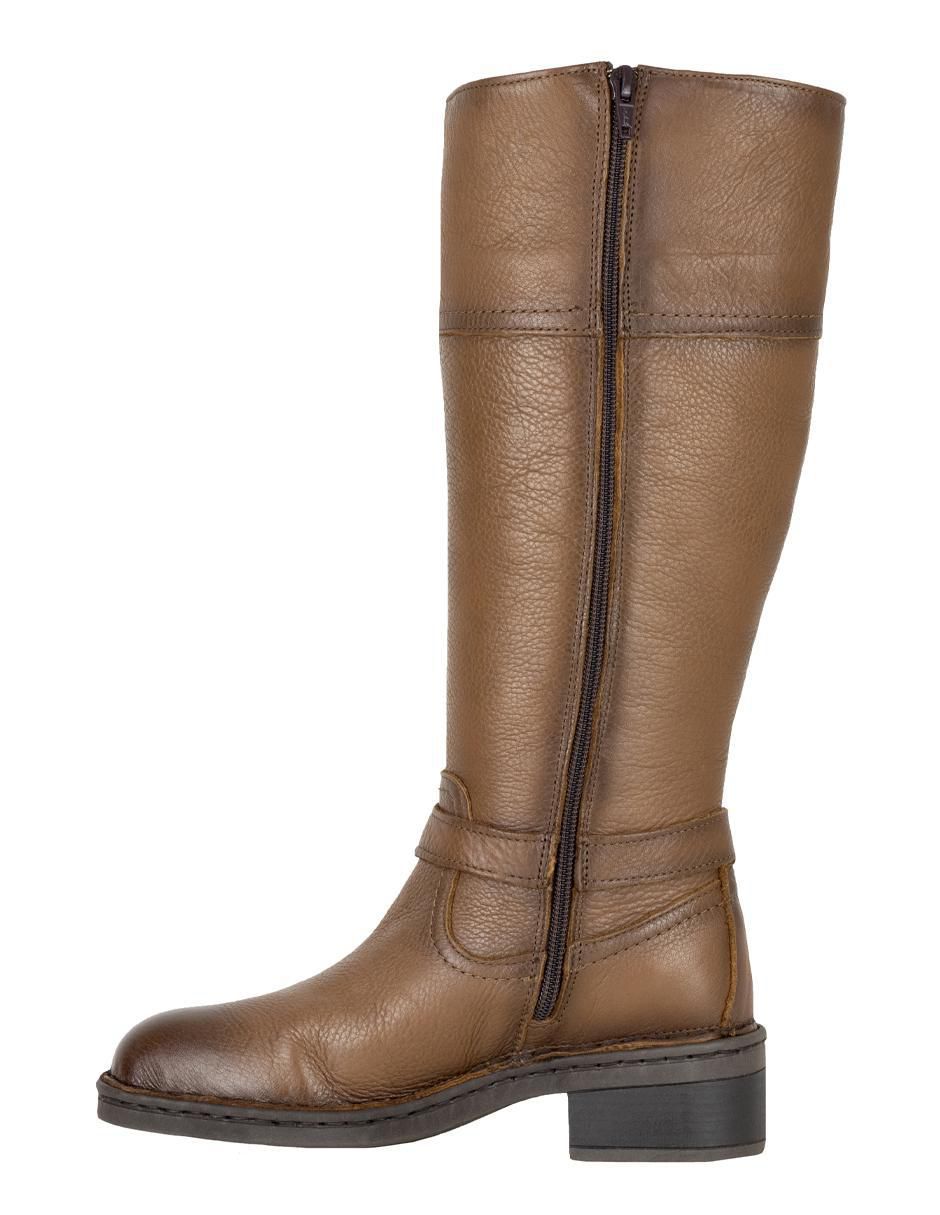 Bota abajo de la rodilla de piel para mujer 3