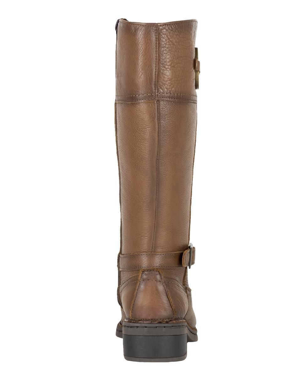 Bota abajo de la rodilla de piel para mujer 5