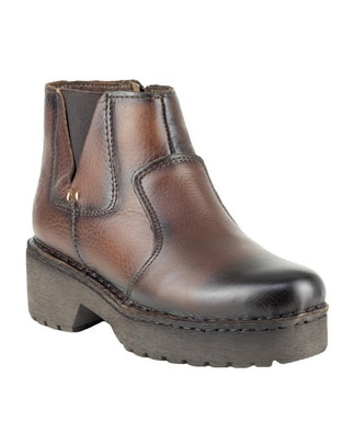 Bota arriba del tobillo de piel para mujer Bota arriba del tobillo de piel para mujer