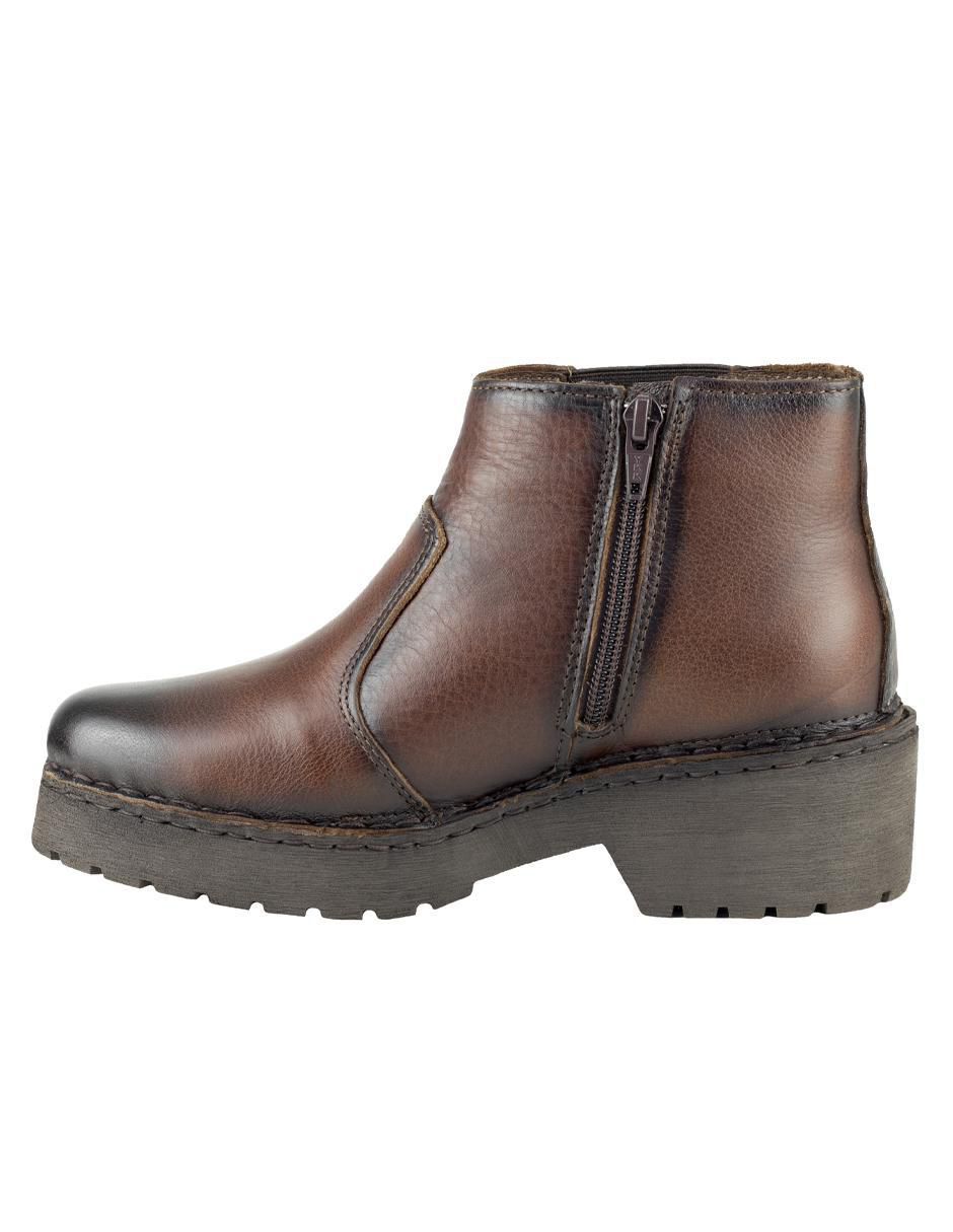 Bota arriba del tobillo de piel para mujer 3