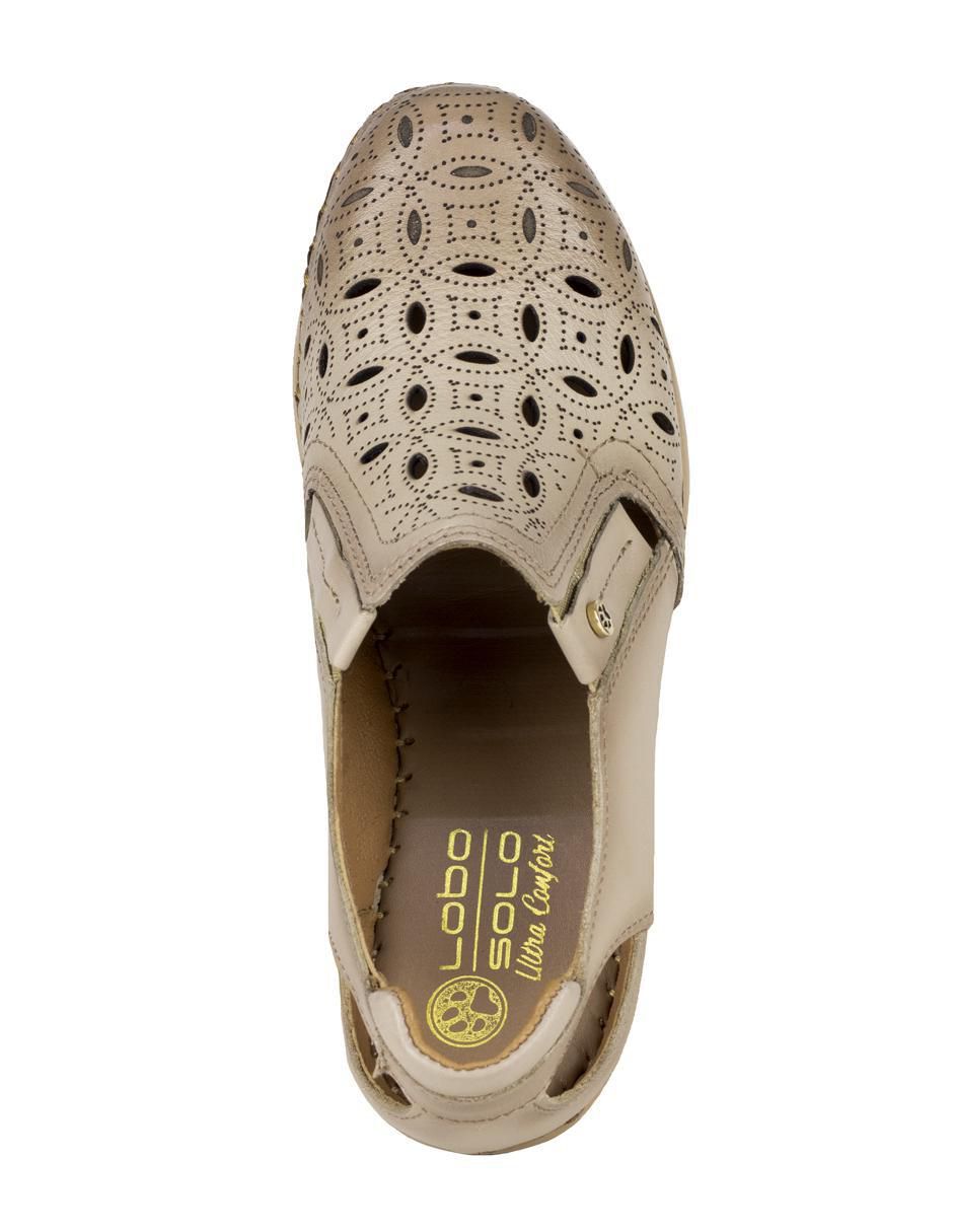 Zapato lobo solo de piel para mujer