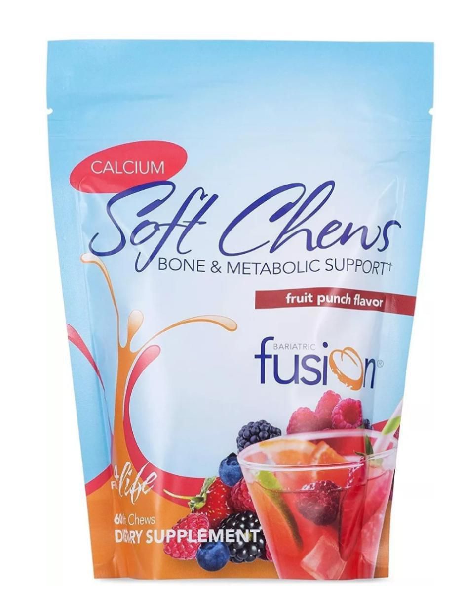 Soft Chews Calcium Bariátrico con calcio sabor ponche de frutas de 60 piezas