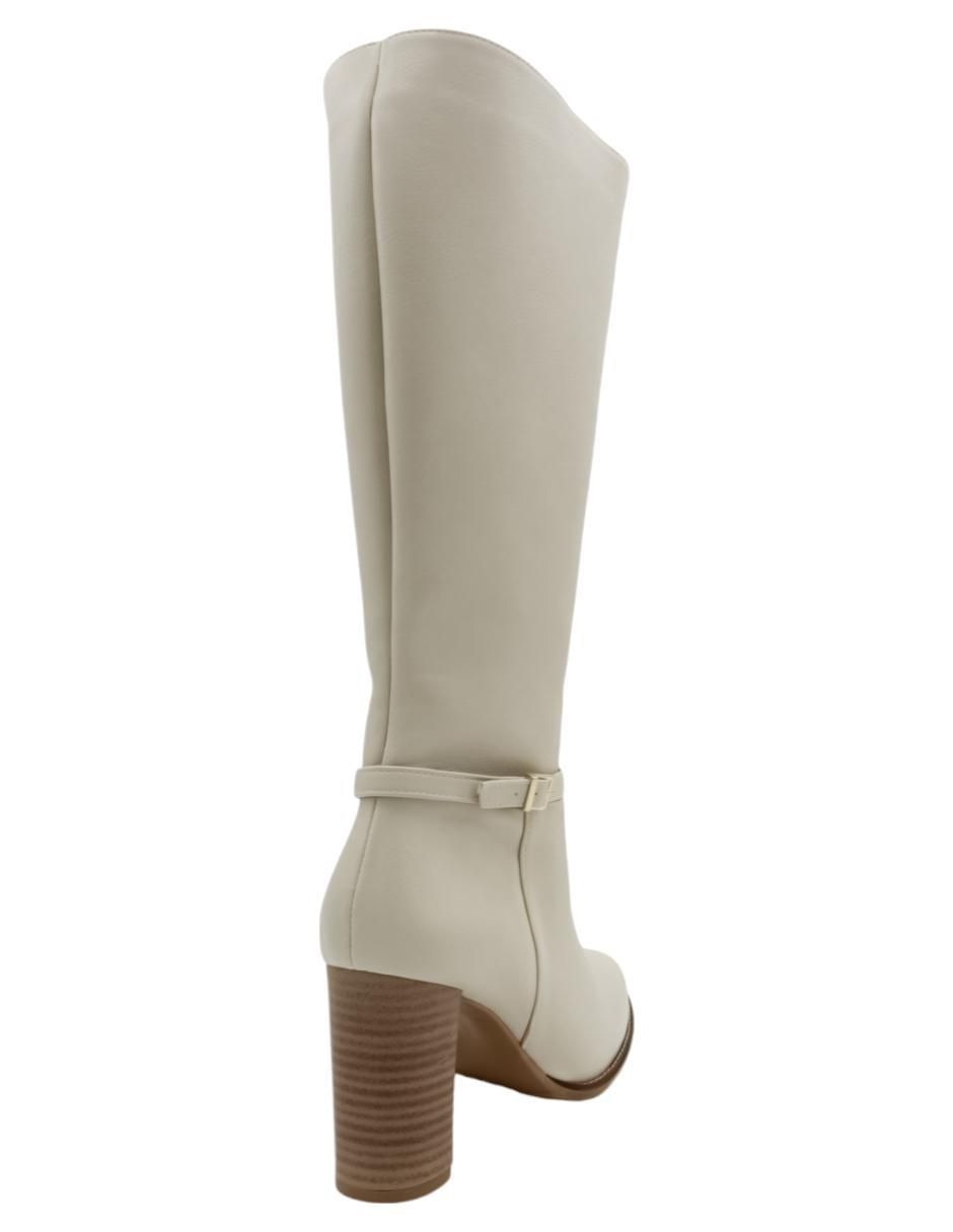 Bota media pierna Rbcollection de piel para mujer
