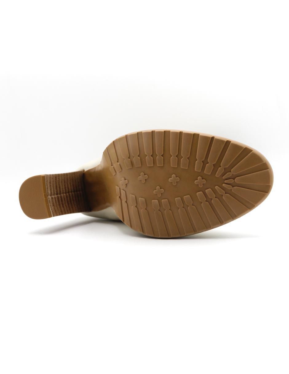 Bota media pierna Rbcollection de piel para mujer