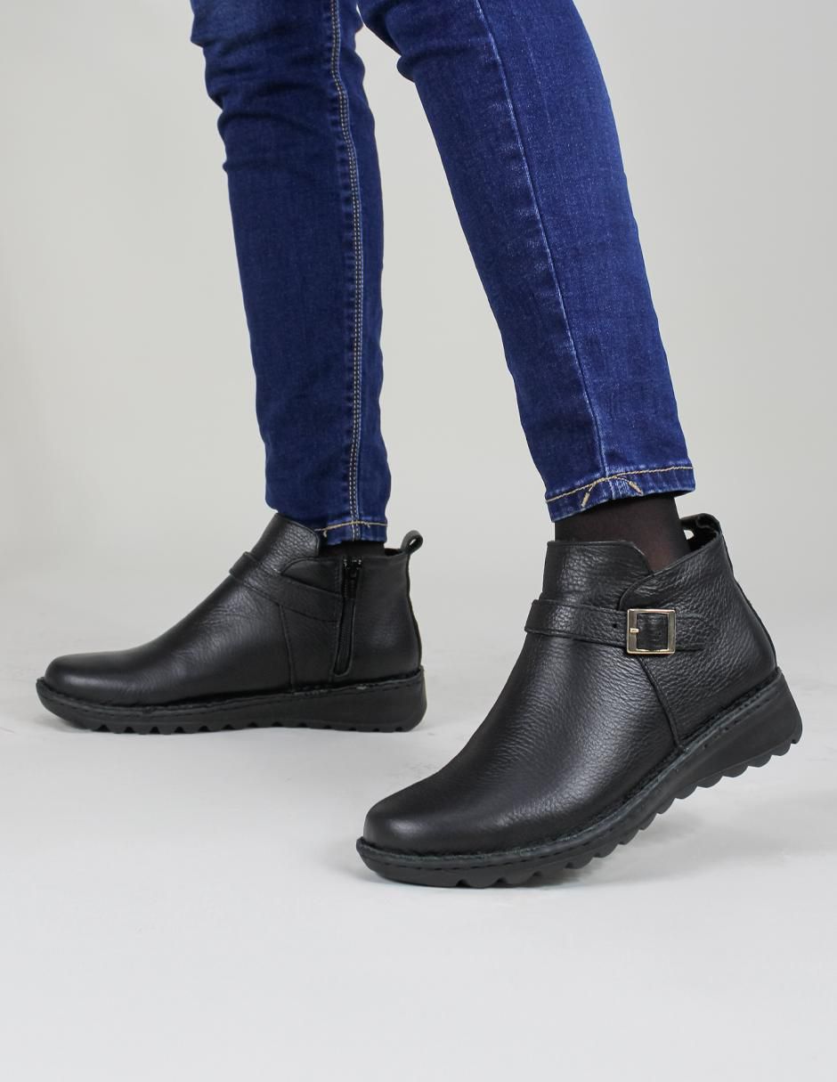 Bota al tobillo de piel para mujer 5