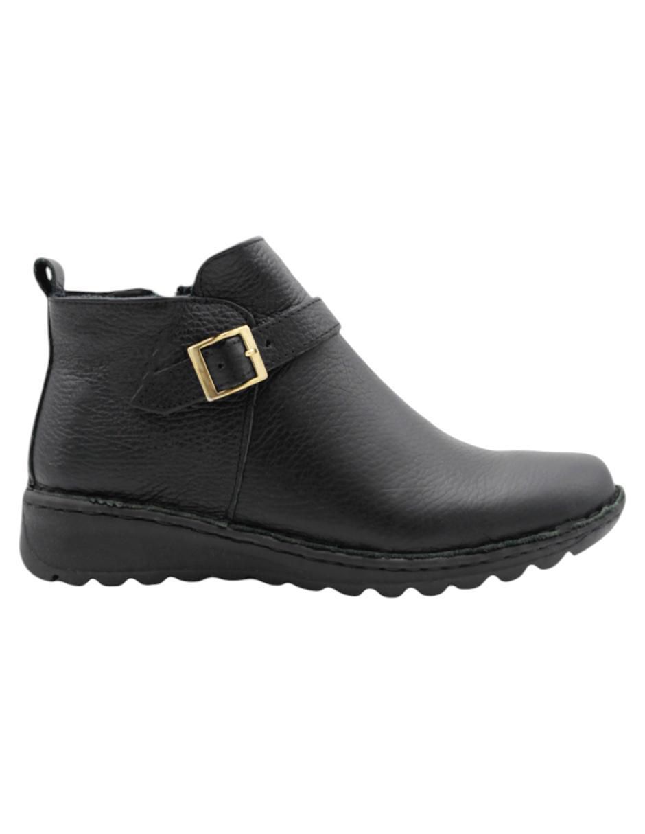 Bota al tobillo de piel para mujer