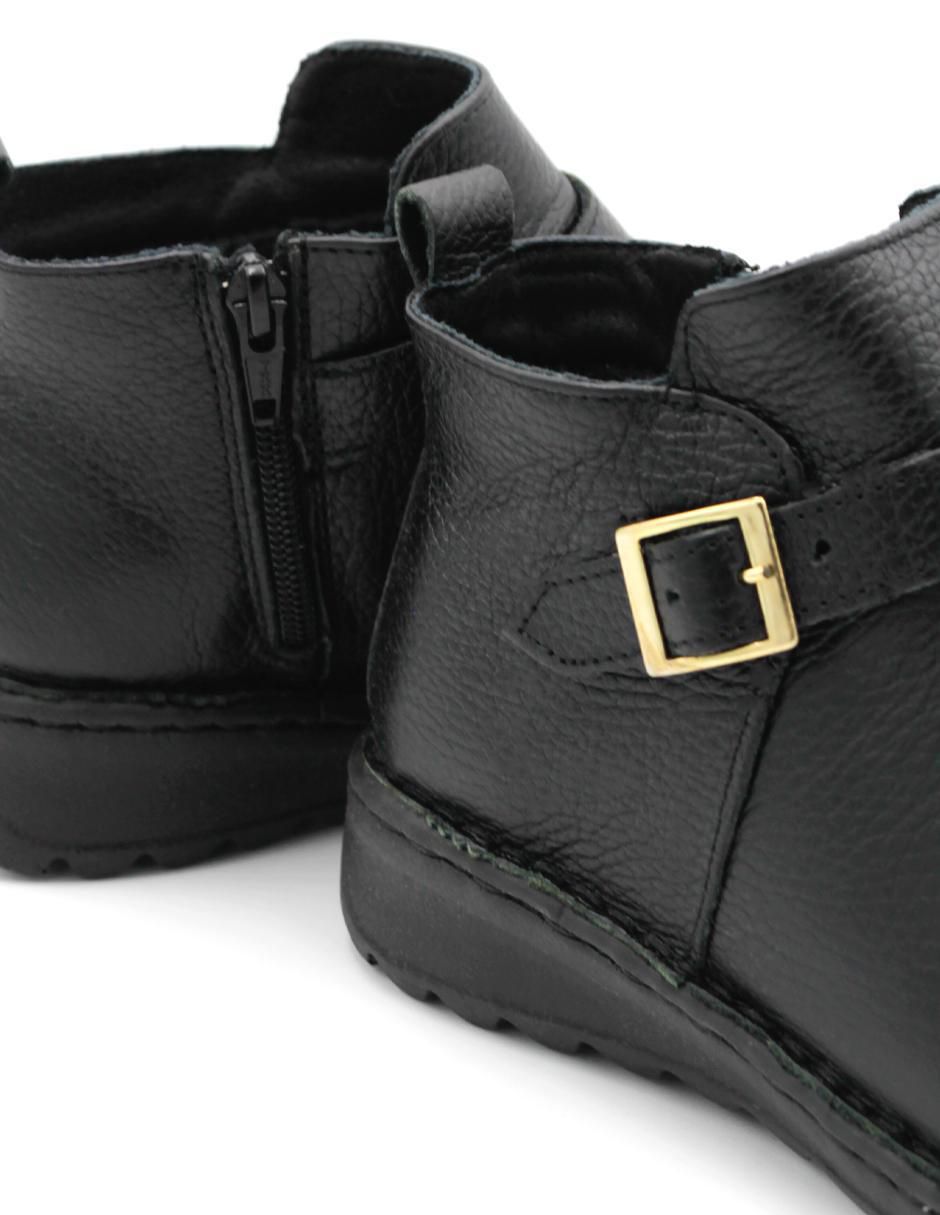 Bota al tobillo de piel para mujer