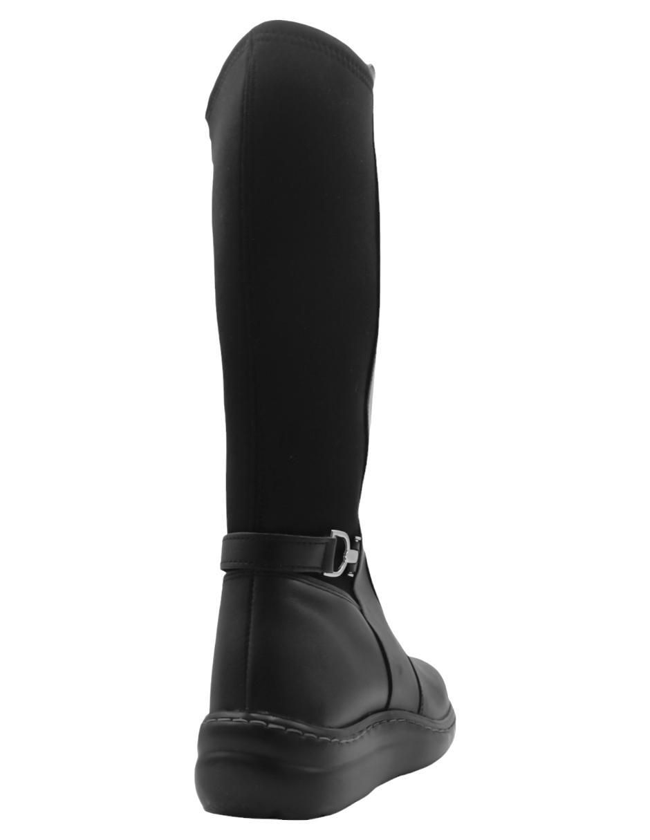 Bota abajo de la rodilla de piel para mujer 4