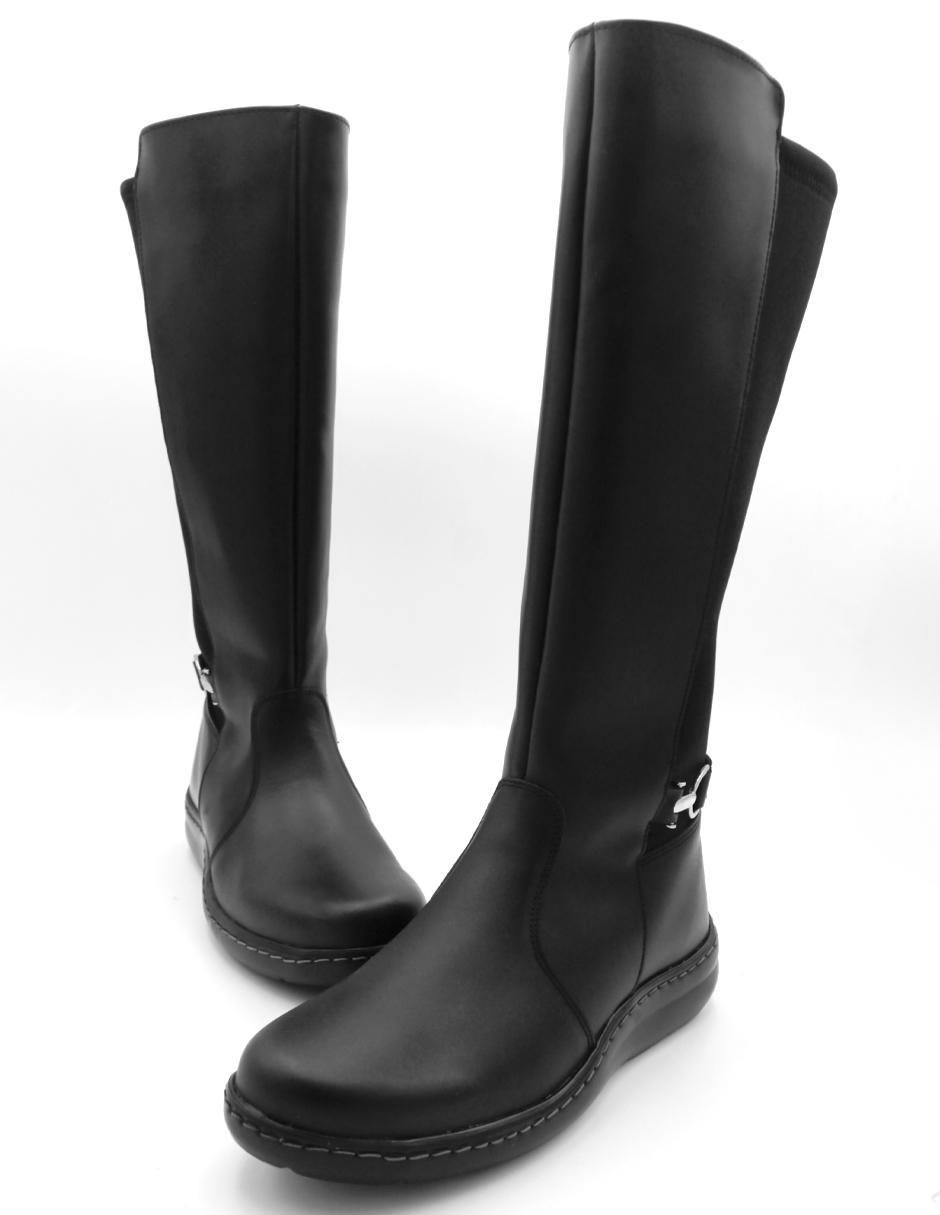 Bota abajo de la rodilla de piel para mujer 3