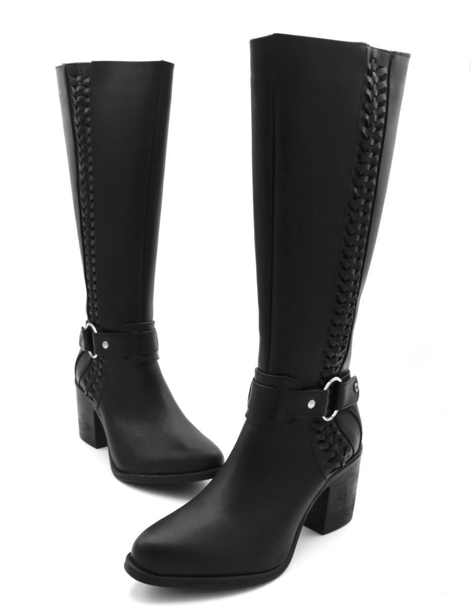 Bota abajo de la rodilla Rbcollection de piel para mujer
