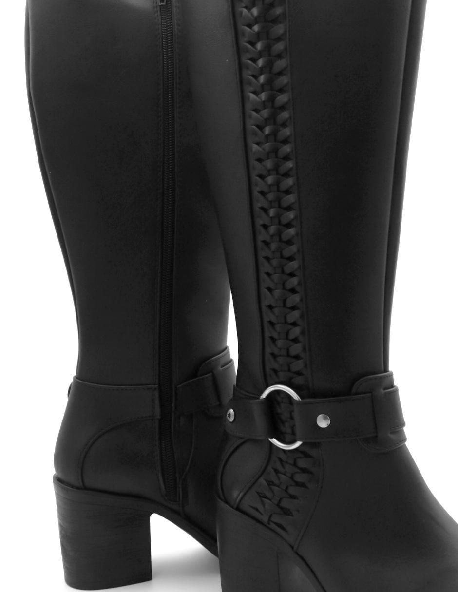 Bota abajo de la rodilla Rbcollection de piel para mujer