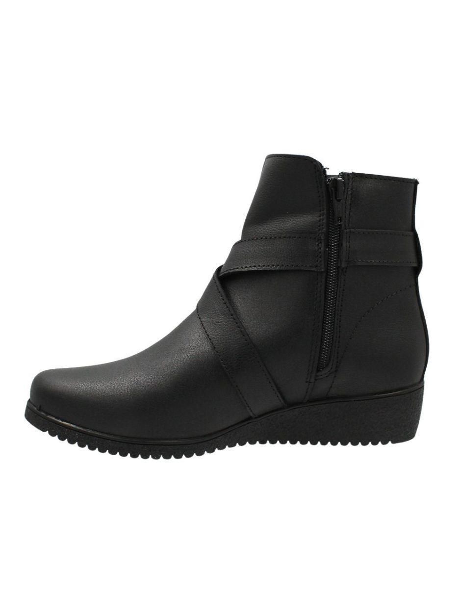 Botín arriba del tobillo de piel para mujer 4